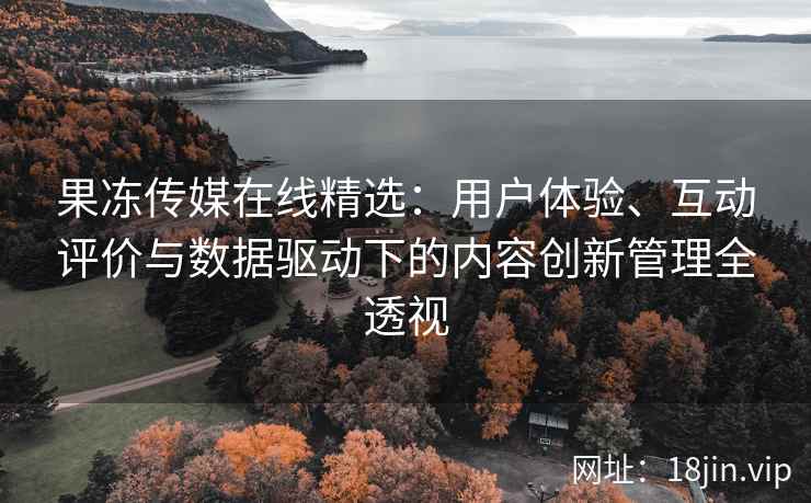 果冻传媒在线精选：用户体验、互动评价与数据驱动下的内容创新管理全透视