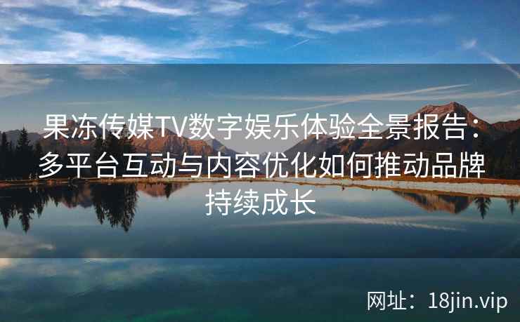 果冻传媒TV数字娱乐体验全景报告：多平台互动与内容优化如何推动品牌持续成长